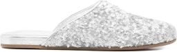 Ancient Greek Sandals The Slipper muiltjes met pailletten Zilver