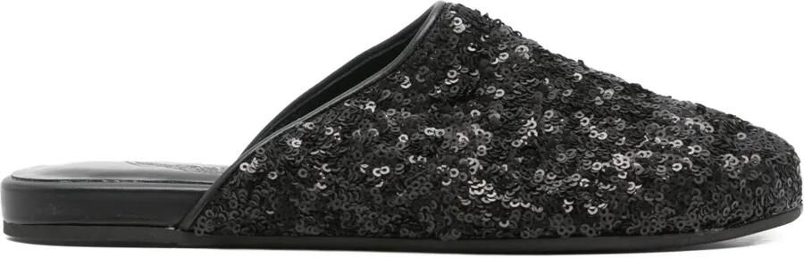 Ancient Greek Sandals The Slipper muiltjes met pailletten Zwart