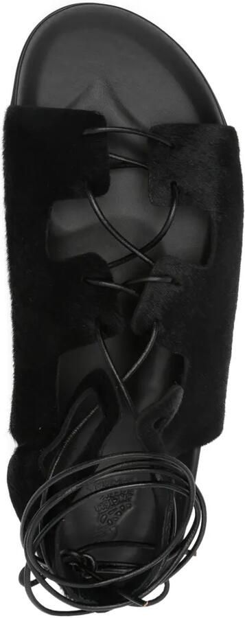 Ancient Greek Sandals Trata Pony sandalen met bandjes Zwart