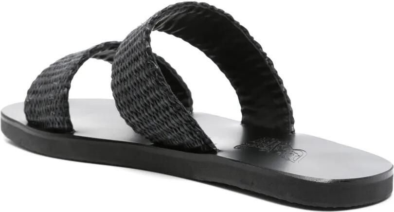 Ancient Greek Sandals Zeus rieten slippers Zwart - Foto 2