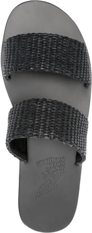 Ancient Greek Sandals Zeus rieten slippers Zwart - Foto 4