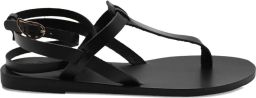 Ancient Greek Sandals zwarte leren sandalen van Estia