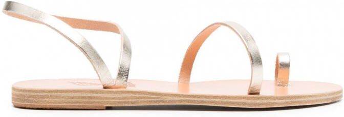 Ancient Greek Sandals Apli Eleftheria sandalen met metallic-effect Goud