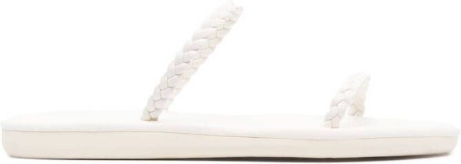 Ancient Greek Sandals Aprilia sandalen met gevlochten band Wit