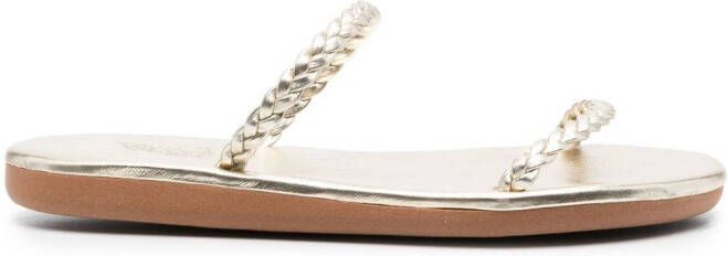 Ancient Greek Sandals Aprilia sandalen met gevlochten band Goud