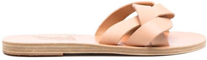Ancient Greek Sandals Arachine sandalen met gevlochten band Beige
