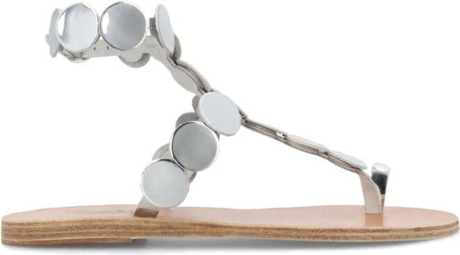 Ancient Greek Sandals Asteras leren sandalen Zilver