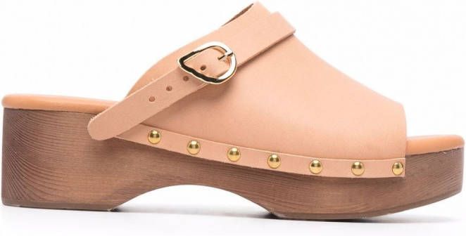 Ancient Greek Sandals Sandalen met gesp Beige