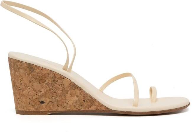 Ancient Greek Sandals Chora sandalen met sleehak Beige