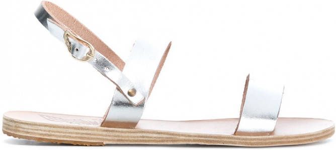 Ancient Greek Sandals Clio platte sandalen Metallic