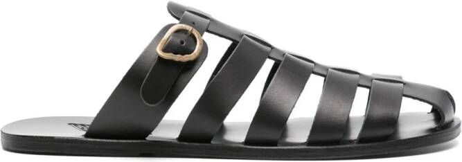 Ancient Greek Sandals Cosmo leren sandalen Zwart