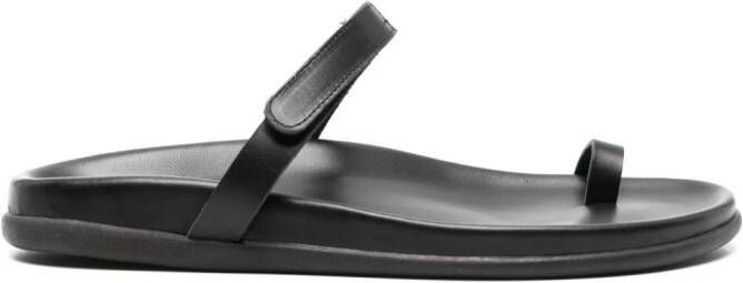 Ancient Greek Sandals Dokos leren slippers Zwart