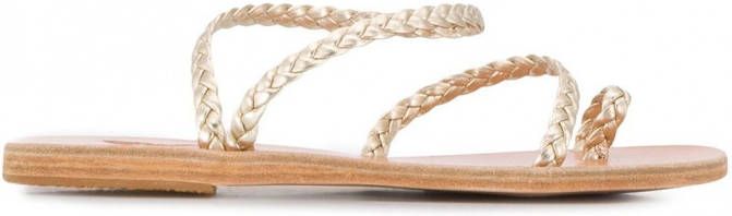 Ancient Greek Sandals Eleftheria gevlochten sandalen Goud