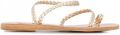 Ancient Greek Sandals Eleftheria gevlochten sandalen Goud - Goud