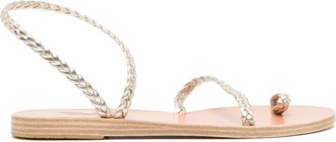 Ancient Greek Sandals Eleftheria sandalen met open neus Goud
