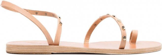 Ancient Greek Sandals Eleftheria sandalen met studs Beige