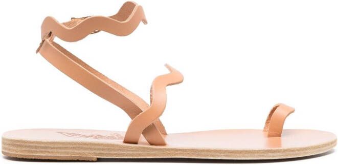 Ancient Greek Sandals Elounda leren sandalen Beige