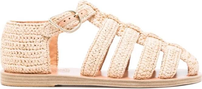 Ancient Greek Sandals Homere leren sandalen Beige