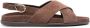 Ancient Greek Sandals Ikesia Crosta leren sandalen Bruin - Thumbnail 1