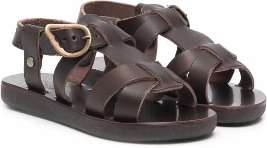 ANCIENT GREEK SANDALS KIDS Leonidas sandalen met open neus Bruin