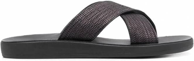 Ancient Greek Sandals Kritonavir Comfort slippers met gekruiste bandjes Zwart