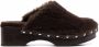 Ancient Greek Sandals 50 mm klompen van schapenleer Bruin - Thumbnail 1