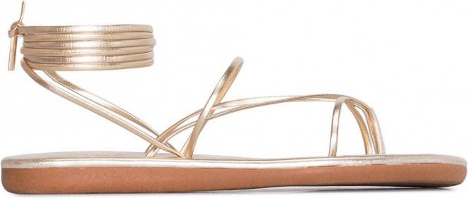 Ancient Greek Sandals Leren sandalen Goud