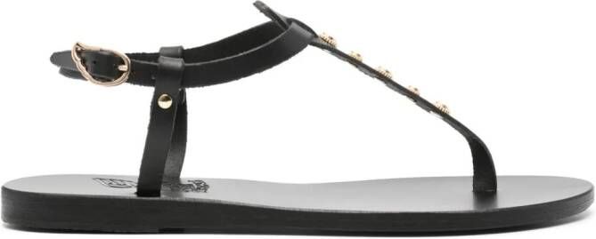 Ancient Greek Sandals Lito Bee leren sandalen Zwart