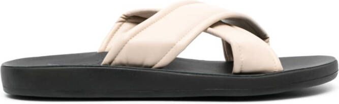 Ancient Greek Sandals Paris leren slippers Beige