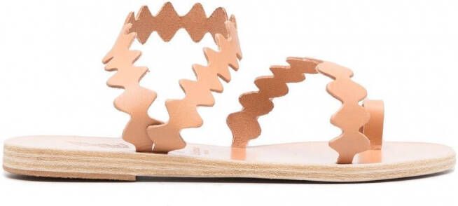 Ancient Greek Sandals Sandalen met gewelfde afwerking Beige