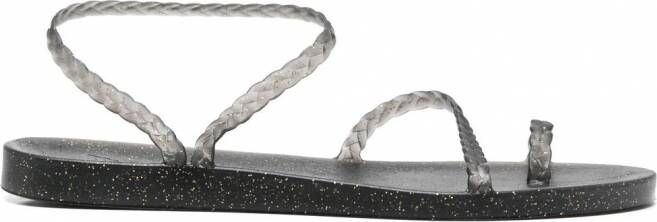 Ancient Greek Sandals Sandalen met glitter Zwart