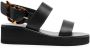 Ancient Greek Sandals 45 mm sandalen met dubbel bandje met sleehak Zwart - Thumbnail 1