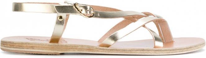 Ancient Greek Sandals Semele flat sandals Metallic