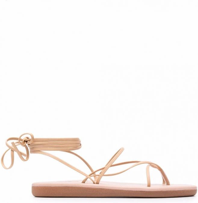 Ancient Greek Sandals String teenslippers Beige