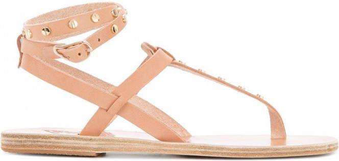 Ancient Greek Sandals studded T-bar sandals Beige