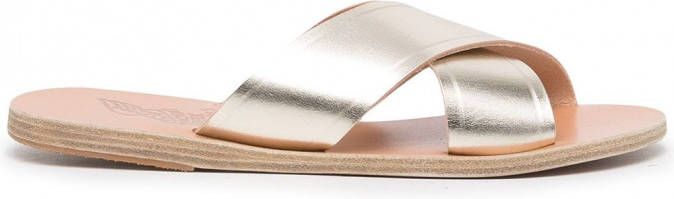 Ancient Greek Sandals Thais slip-on metallic sandalen Bruin