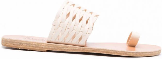 Ancient Greek Sandals Thalia leren sandalen Wit