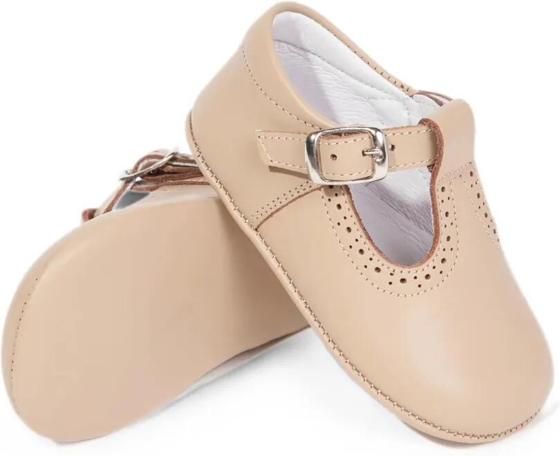ANDANINES Babyschoentjes met T-bandje en geperforeerde details Bruin - Foto 4