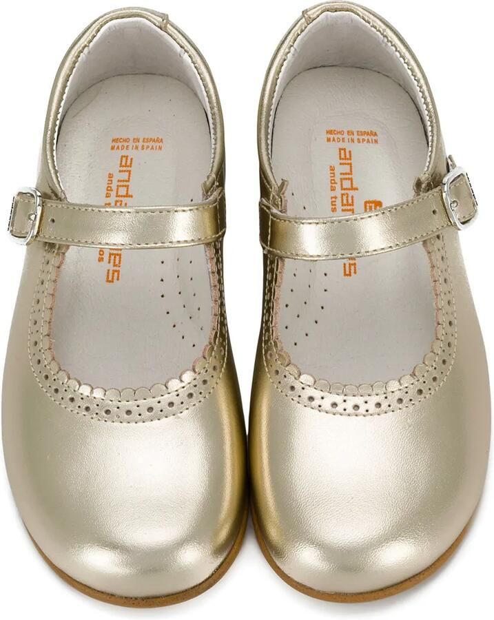 ANDANINES Ballerina's met gewelfd detail Metallic - Foto 2