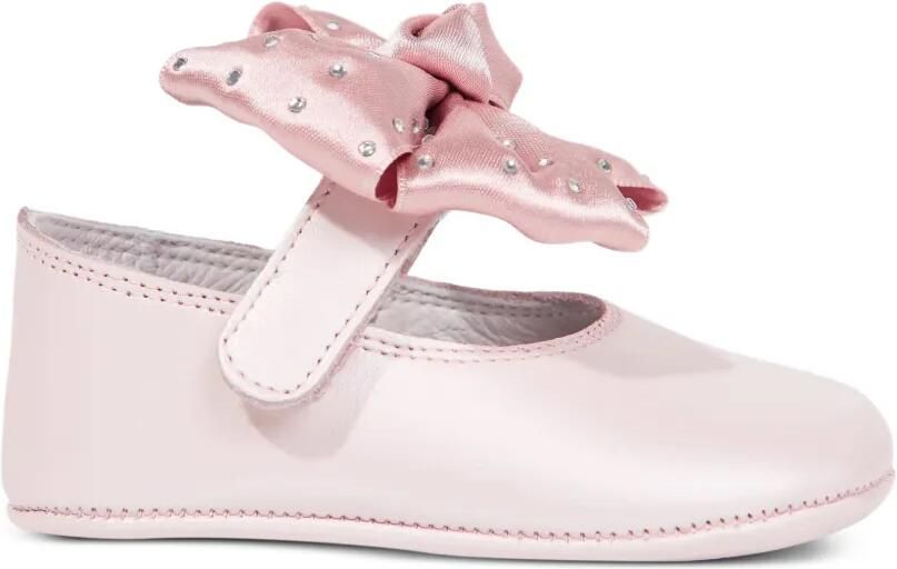 ANDANINES Ballerina's met klittenband en strik Roze