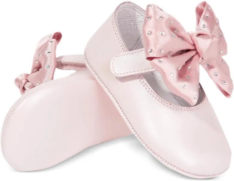 ANDANINES Ballerina's met klittenband en strik Roze - Foto 4