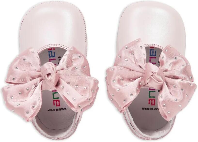ANDANINES Ballerina's met klittenband en strik Roze - Foto 3