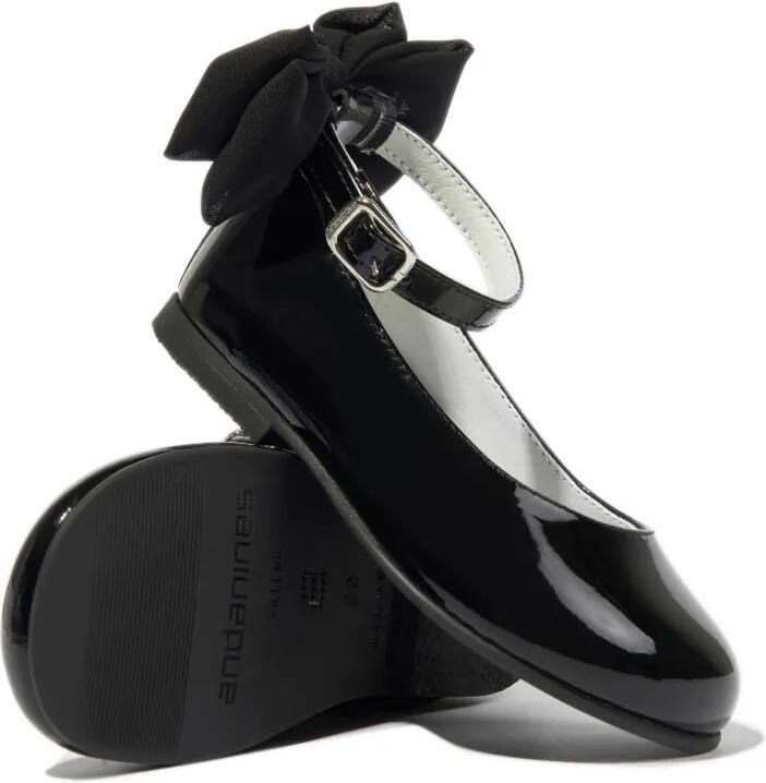 ANDANINES Ballerina's met strikdetail Zwart
