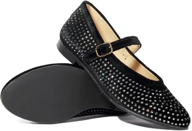 ANDANINES Ballerina's met studs en bandjes Zwart