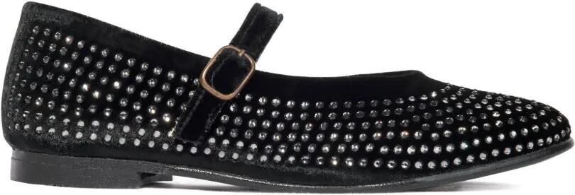ANDANINES Ballerina's met studs en bandjes Zwart - Foto 4