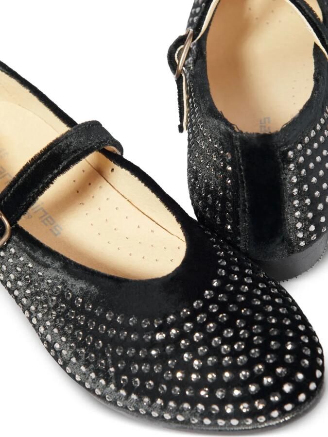 ANDANINES Ballerina's met studs en bandjes Zwart - Foto 2