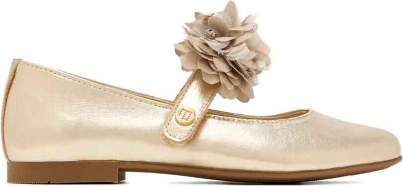 ANDANINES Ballerina's verfraaid met bloe Goud