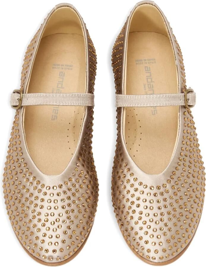 ANDANINES Ballerina's verfraaid met kristallen Beige - Foto 2