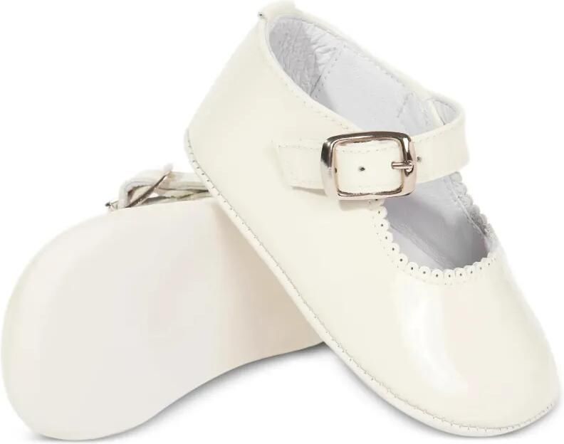 ANDANINES Gewelfde babyschoenen met gespsluiting Beige - Foto 4