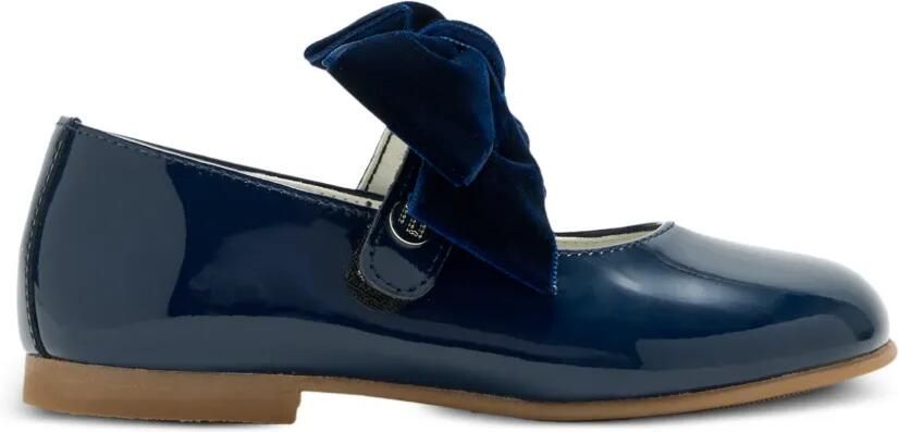 ANDANINES Lakleren ballerina's met strikdetail Blauw